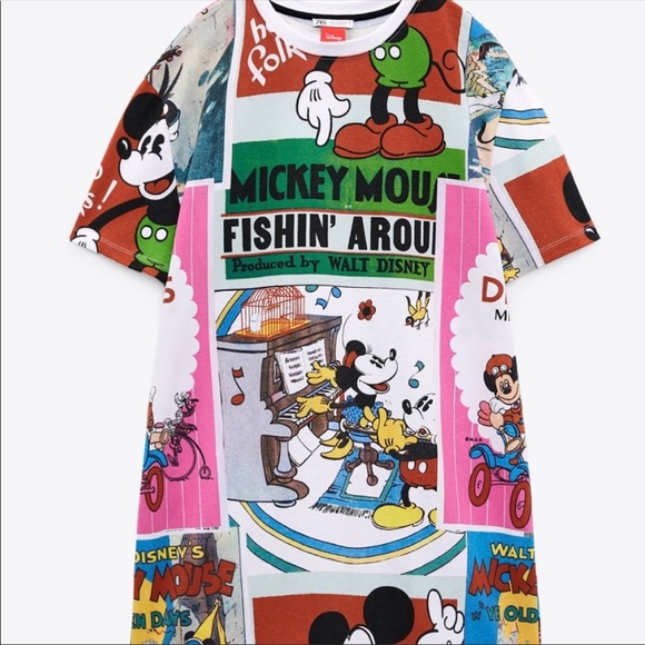 mickey mouse disney dress zara